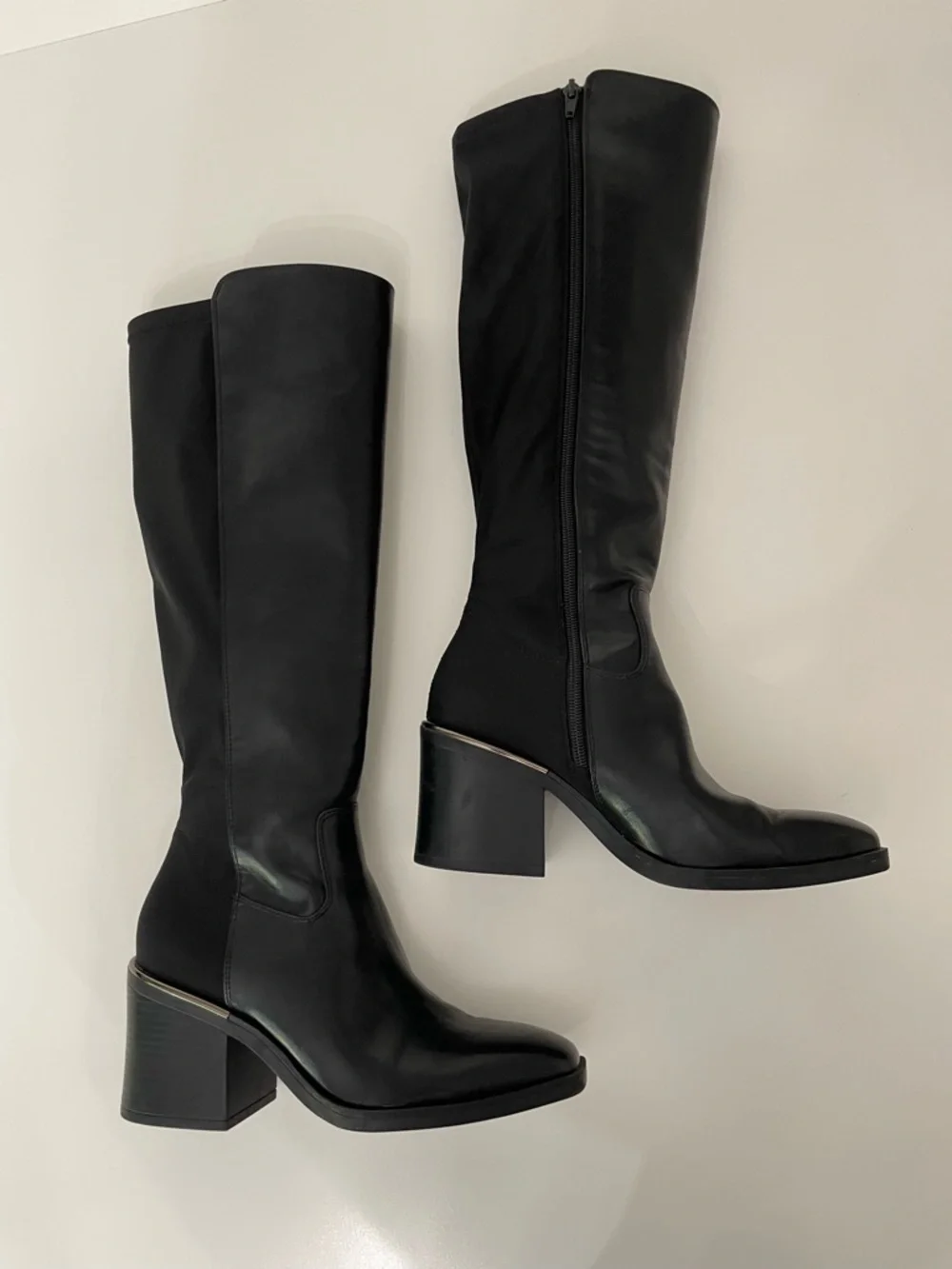 Kelly & Katie Chana 5050 Black Knee High Square Toe Boots Womens 8 Funeral Night